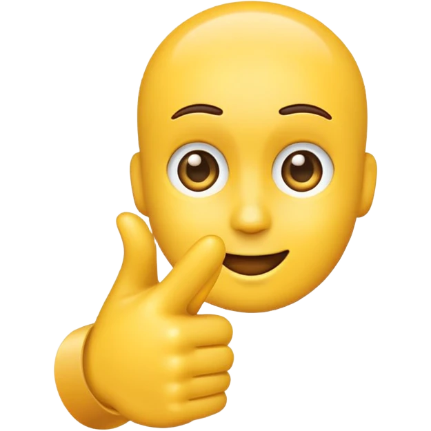 Make an emoji with a finger pointing toward the emoji head. Discord-style. emoji