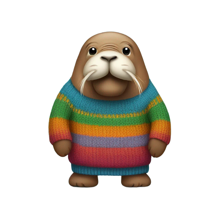 Walrus wearing a sweater  emoji