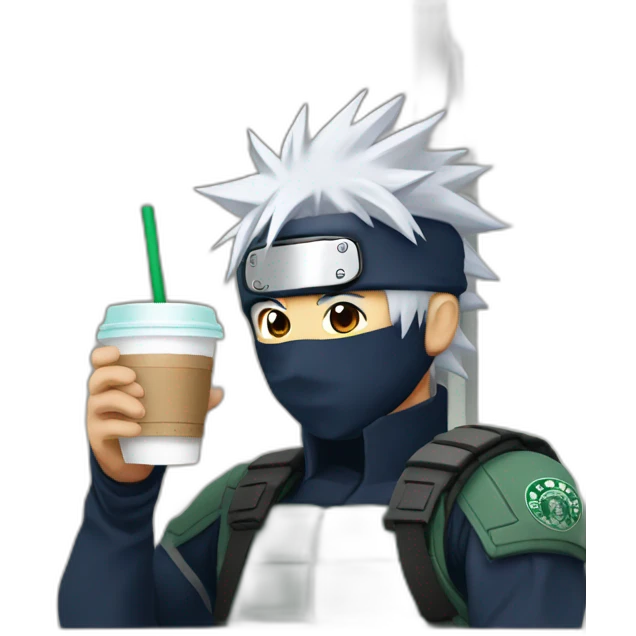 kakashi drinks starbucks emoji