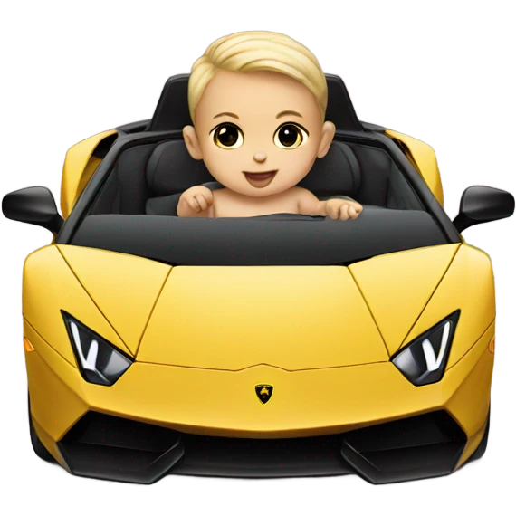 Baby in a Lamborghini  emoji