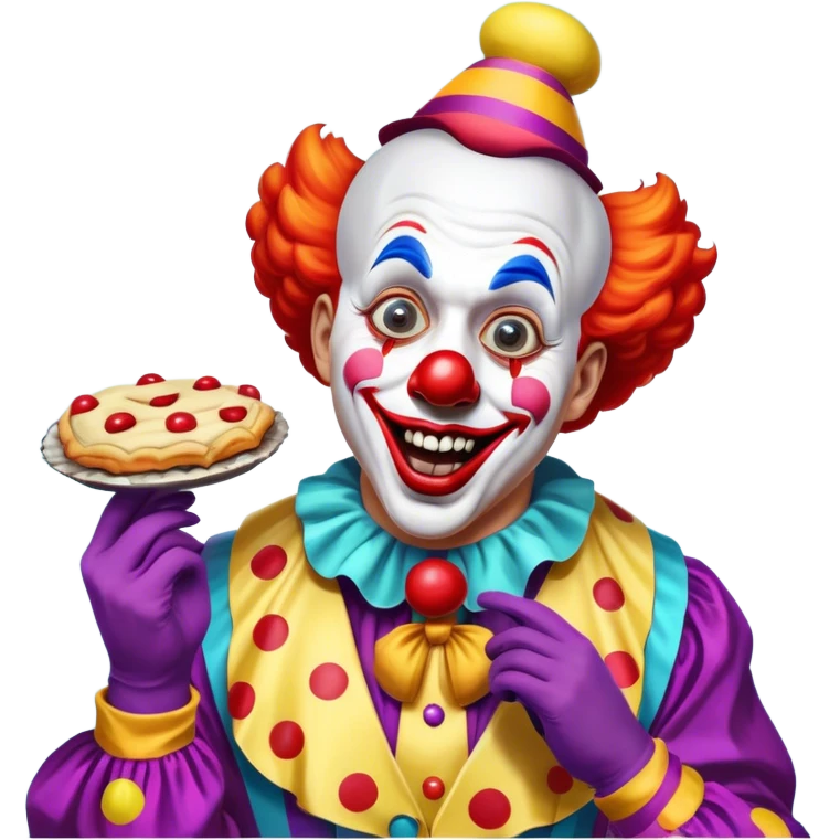 Icon for Comedy Movie: A vintage movie poster-style design with a humorous scene. Include a clown, slapstick elements, and exaggerated facial expressions. Bright colors, funny props like pies or banana peels, and a lighthearted atmosphere. Retro cinematic feel. Transparent background. emoji