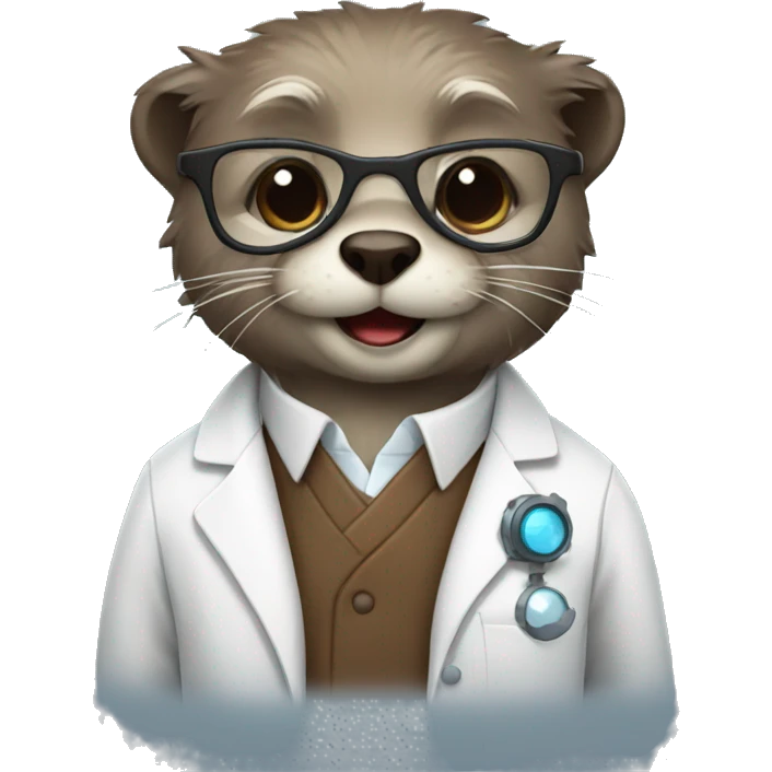Scientist otter emoji
