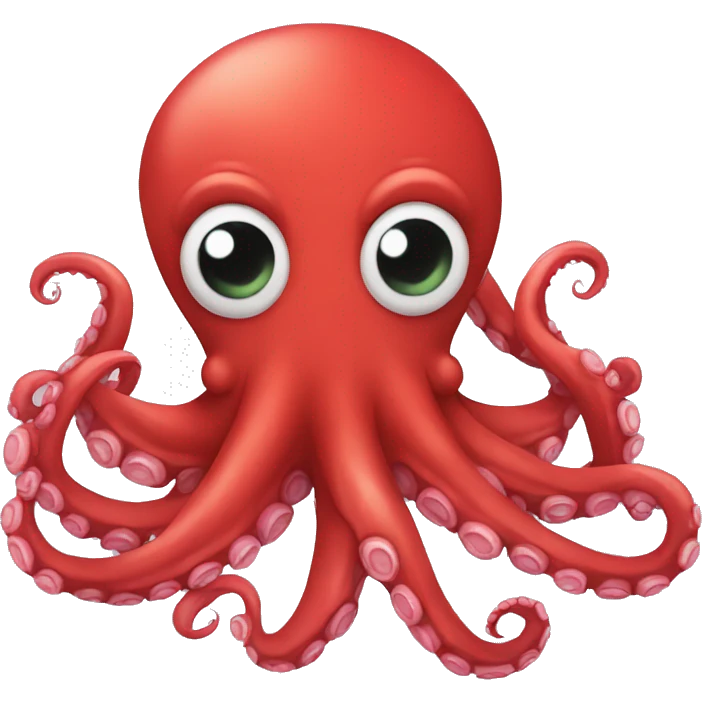 red cartoon octopus sad with mouth down emoji
