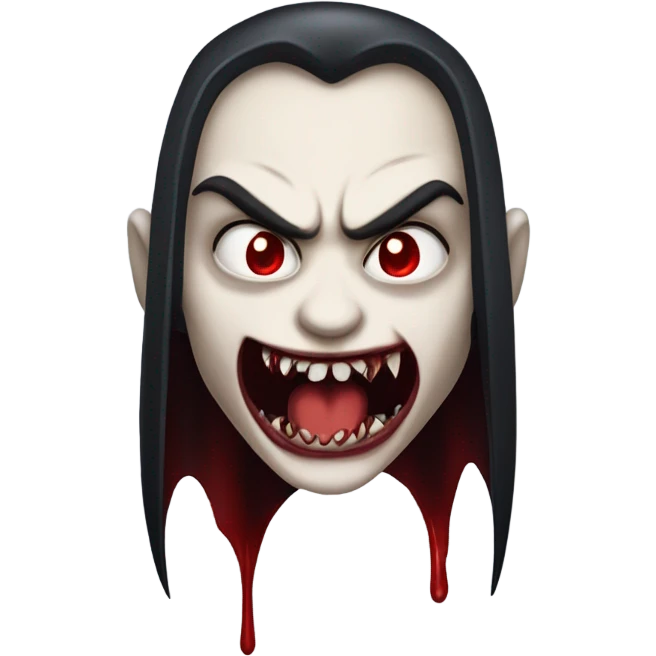 Vampire with blood emoji