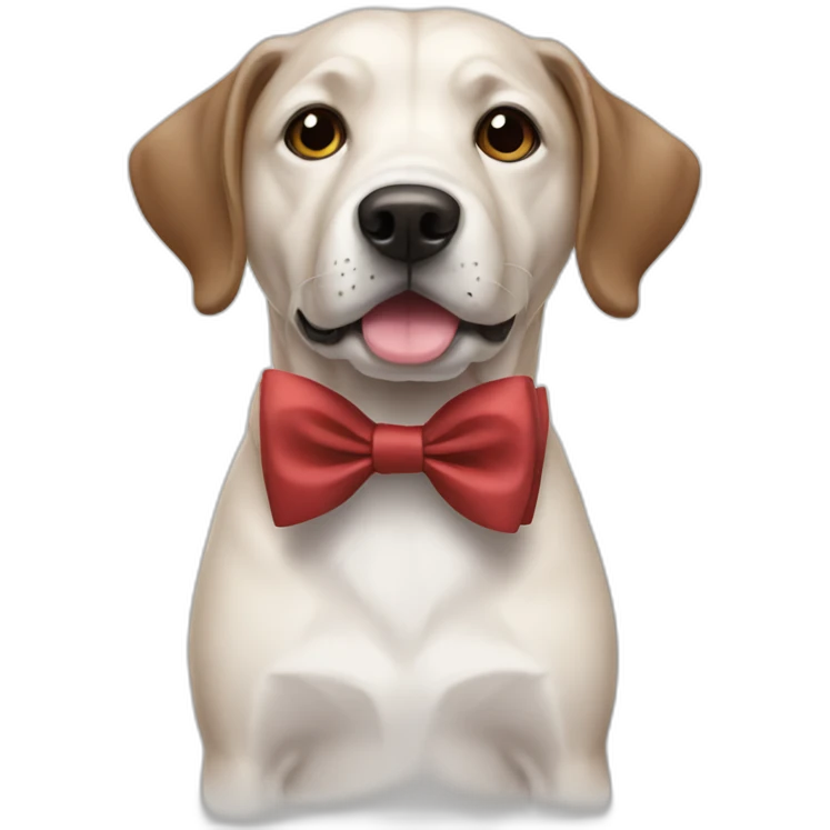 Dog with bow tie emoji