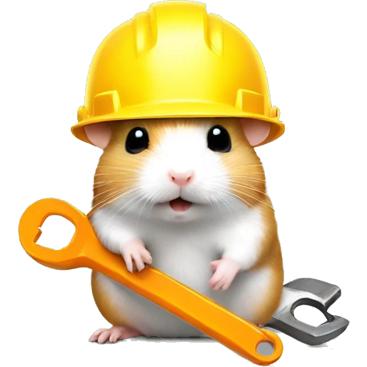 hamster in a construction helmet with a wrench emoji
