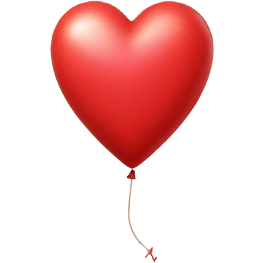 Red heart on a balloon emoji