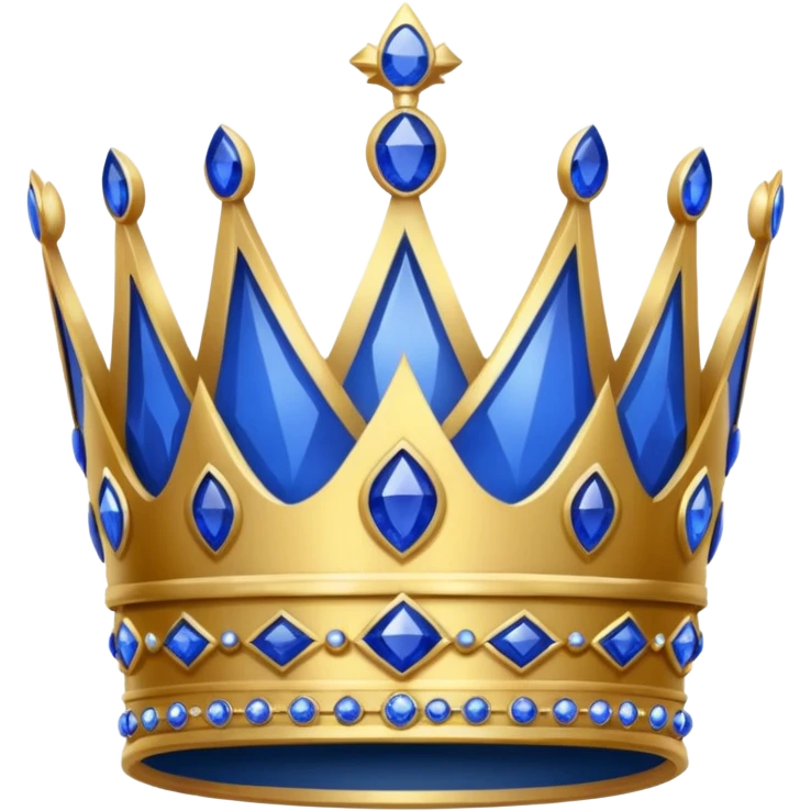 crown blue emoji