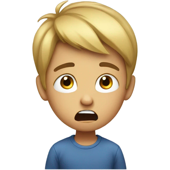 Boy in frustration  emoji