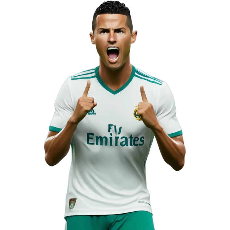 Ronaldo doing his celebration  emoji