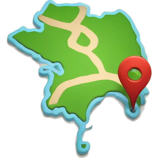 map with a pin emoji