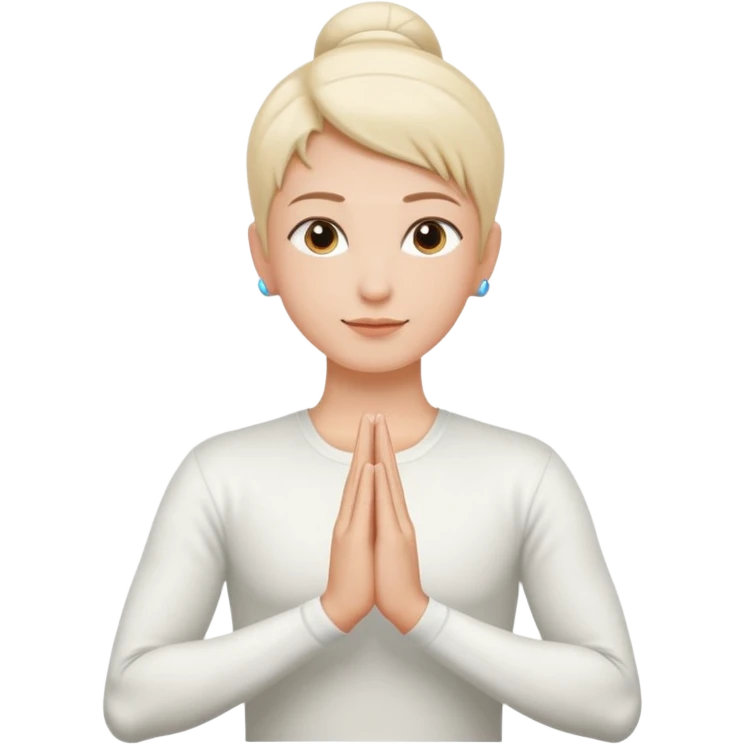 namaste hand white sleeves emoji