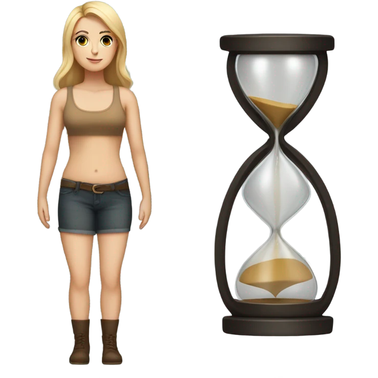 white full-length girl with an hourglass figure emoji