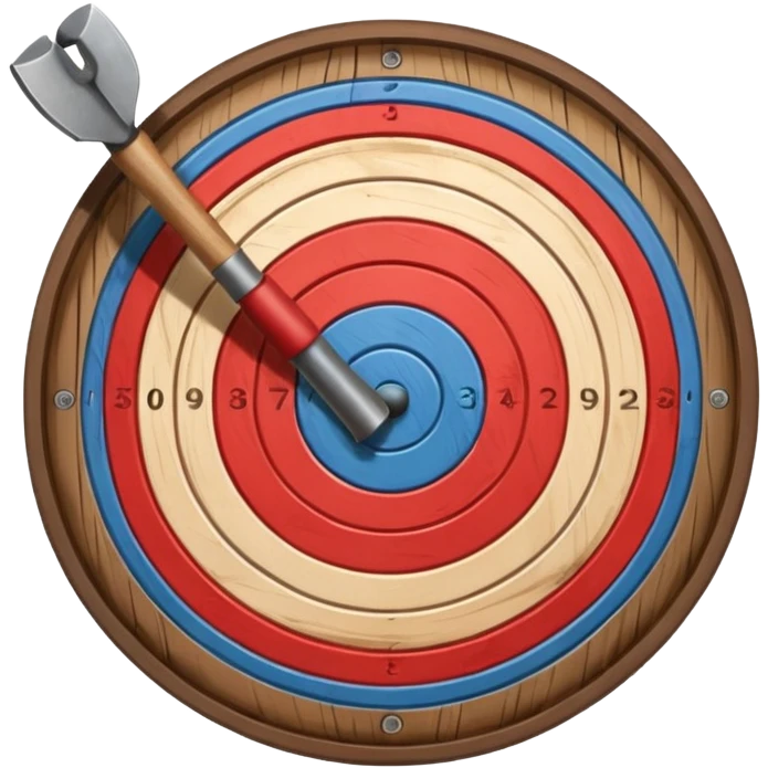 Axe throwing hitting target illustration  emoji