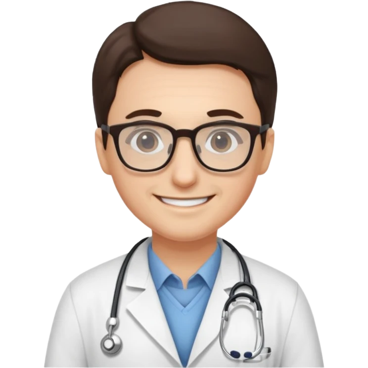 a doctor wearing glasses emoji