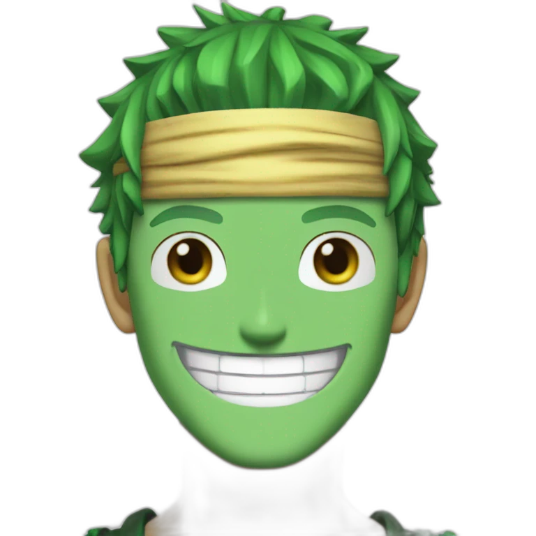 One piece zoro smile emoji