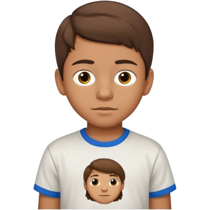 A 12 year old mexican boy with brown hair  emoji