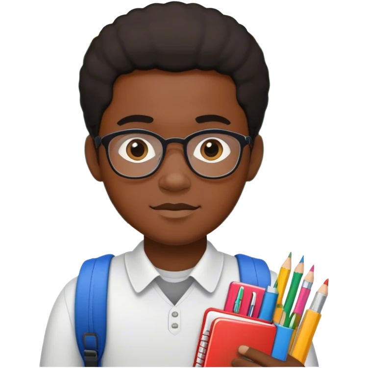 an emoji of max with his thing of school emoji