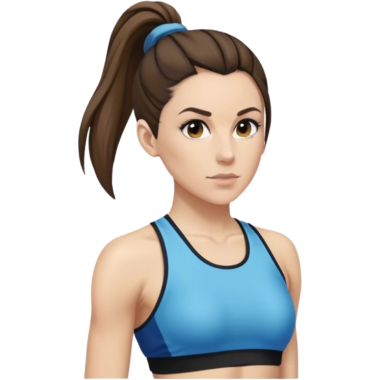 Melanie chisholm with a high ponytail wearing athletic attire emoji