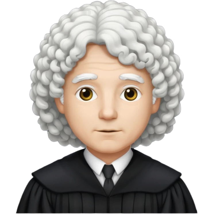 judge with white curly wig emoji