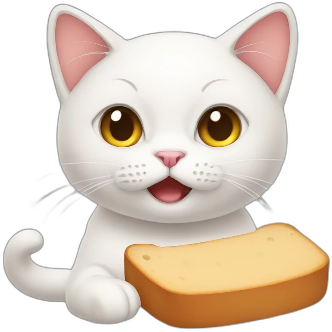 cat dont like bread emoji