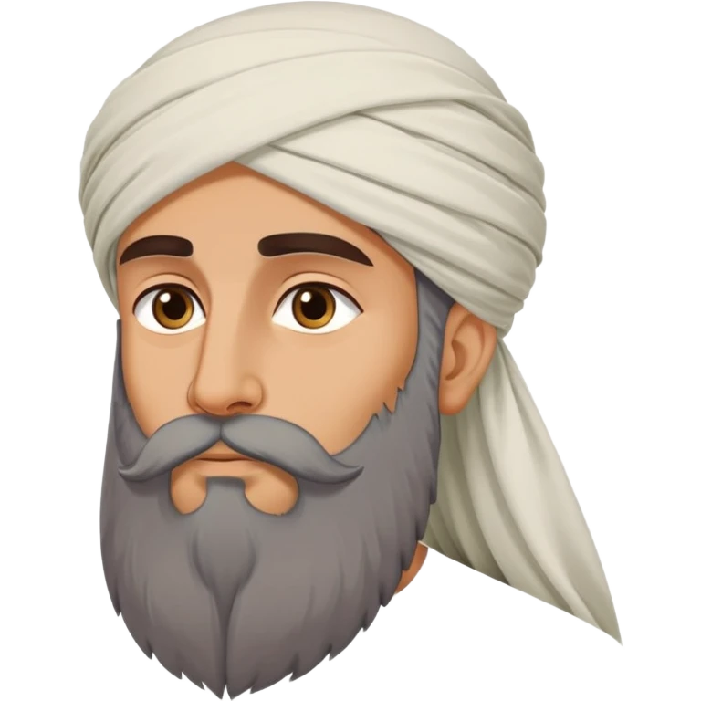 Middle Eastern sage with long beard in thoughtful pose emoji