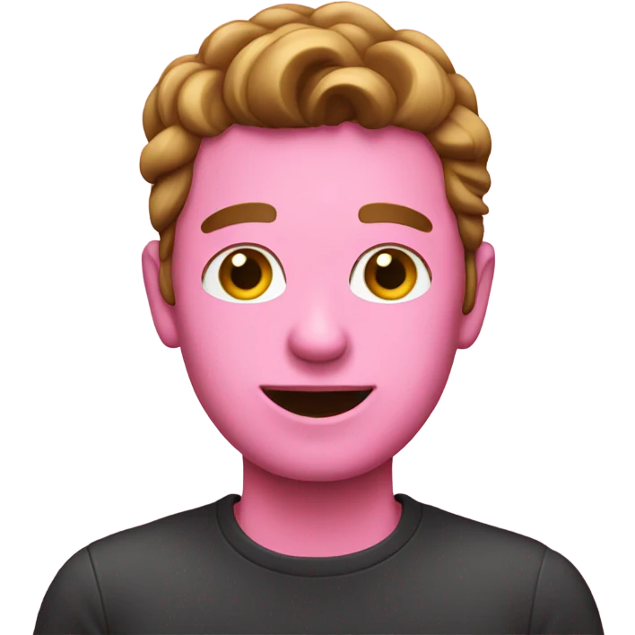 Man his face pink  emoji