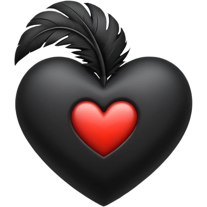heart with a black feather emoji