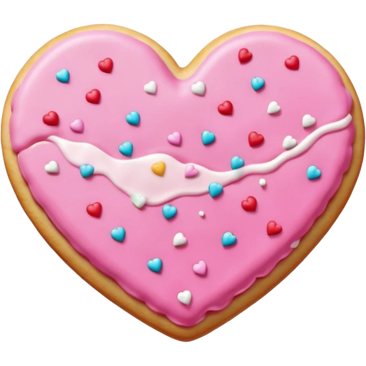 an aesthetic pink  christmas cookie emoji
