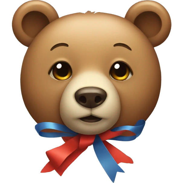 A bear with a ribbon emoji