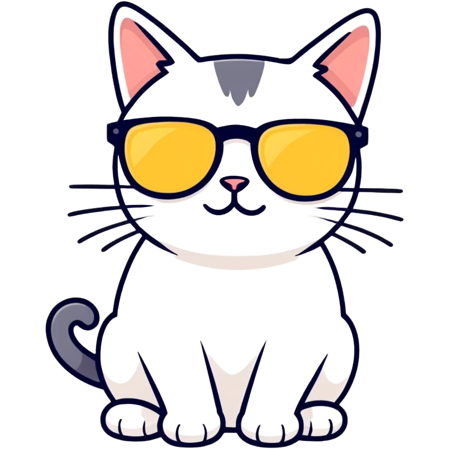 Cat with sunglasses emoji