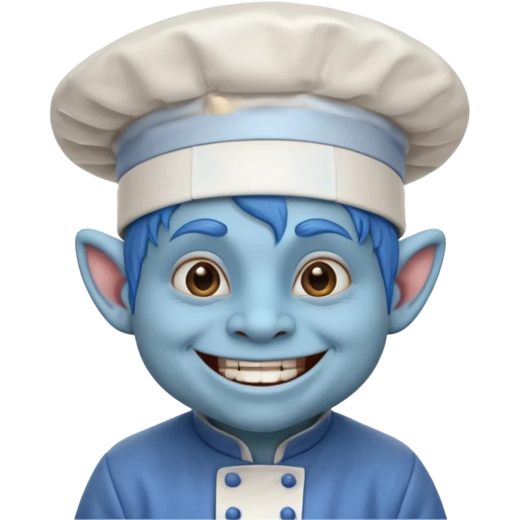 troll the blue chef emoji