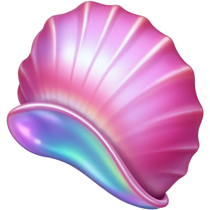 pink shell with pearlescent sheen emoji