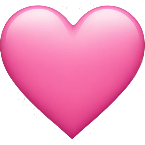 pink heart same shape as the existing emoji from apple emoji