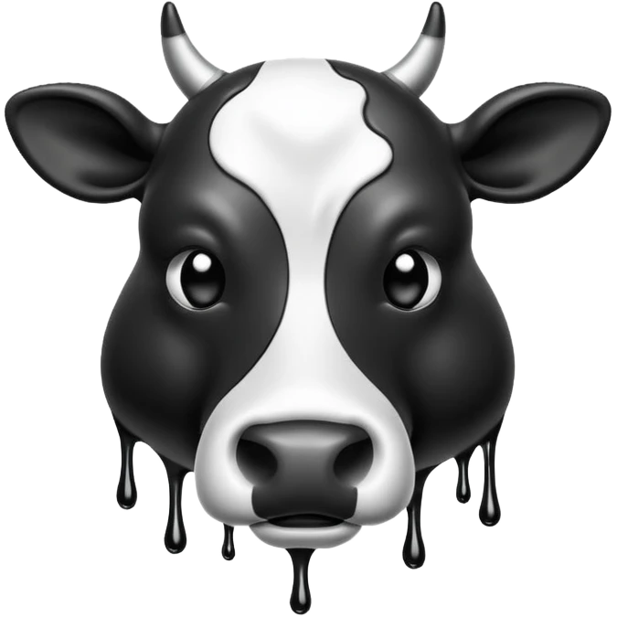 Melting cow emoji