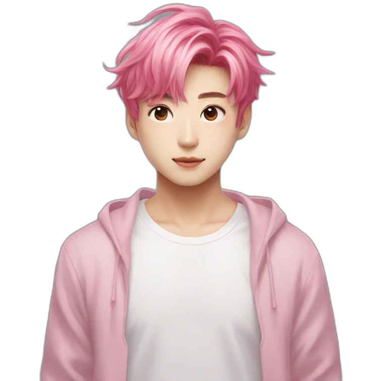 Jungkook-pink-hair emoji