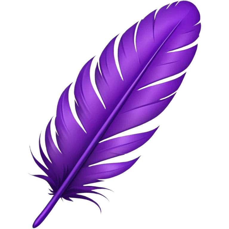 Purple feather modern minimailstic design with removed background 🪶 emoji