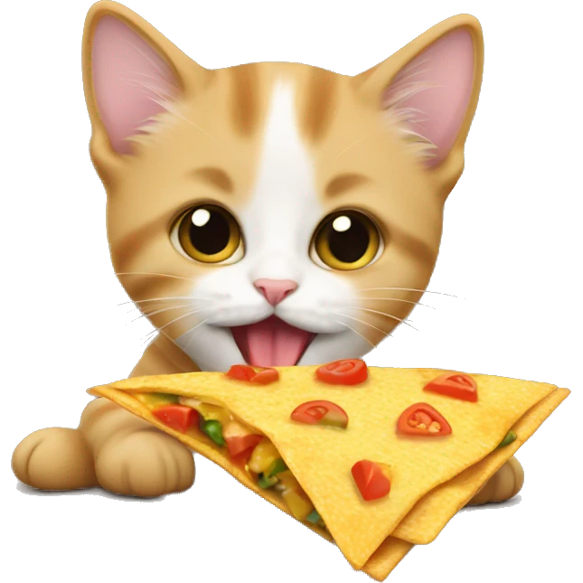 kitten eating nacho emoji