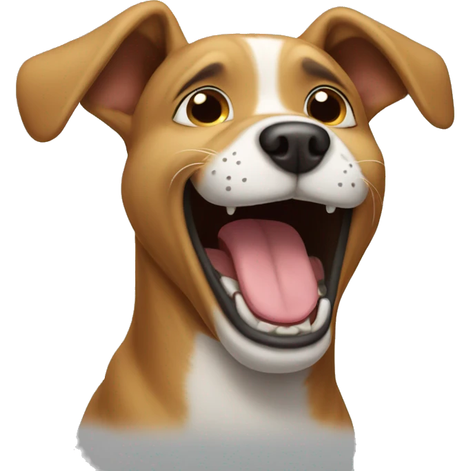 Dog laughing emoji