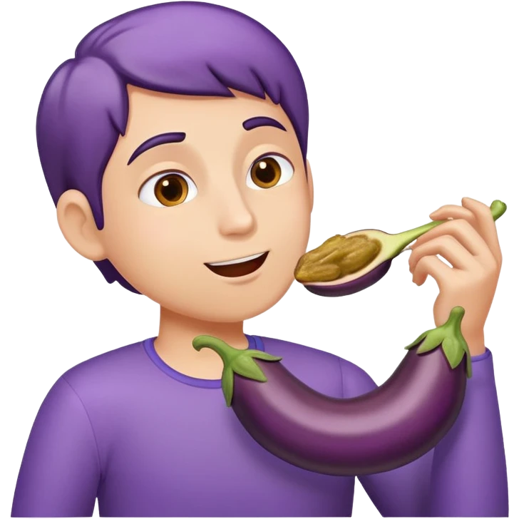 Eating eggplant  emoji