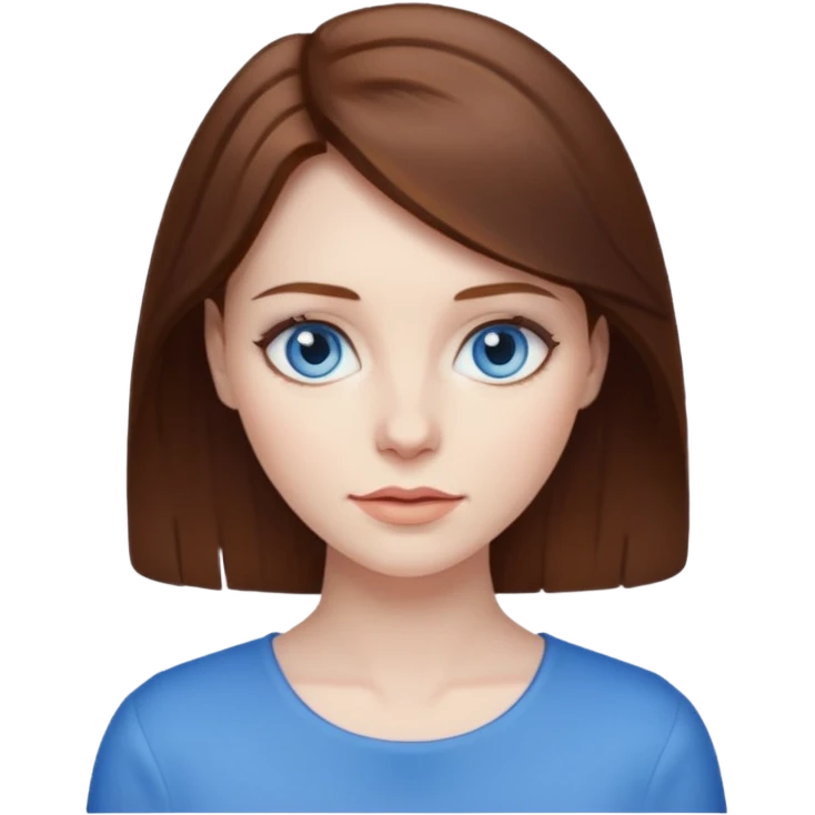 a faceless woman with brown hair emoji
