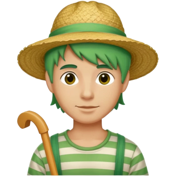 venice gondolier with green hair emoji