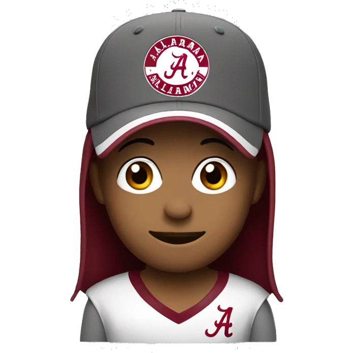 Alabama fan with Alabama hat emoji