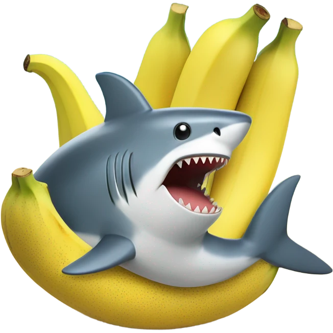 shark on banana emoji