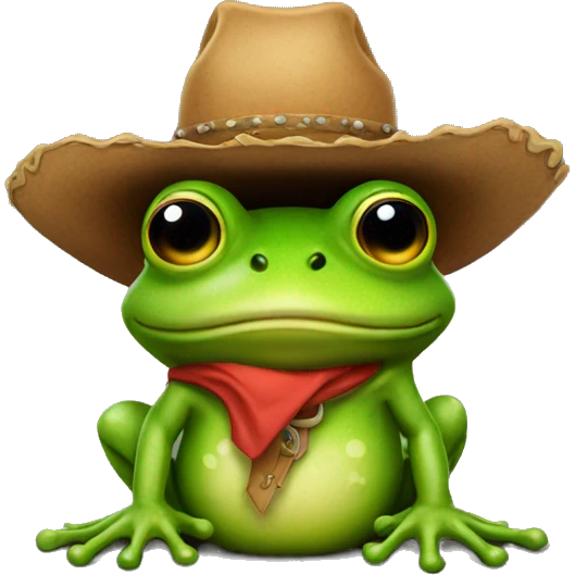 Cowboy frog emoji
