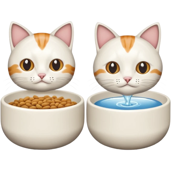 1 Cat's Food and Water emoji