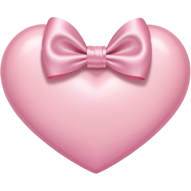 light pink heart with pink bow emoji
