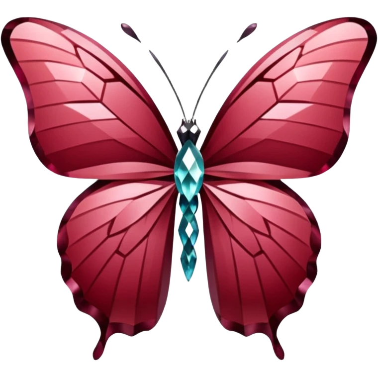 burgundy 56-carat diamond shaped as butterfly emoji