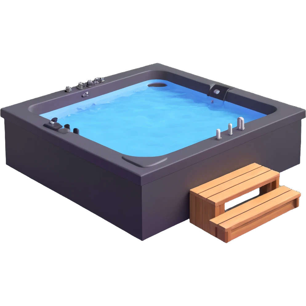luxury jacuzzi with water jets emoji