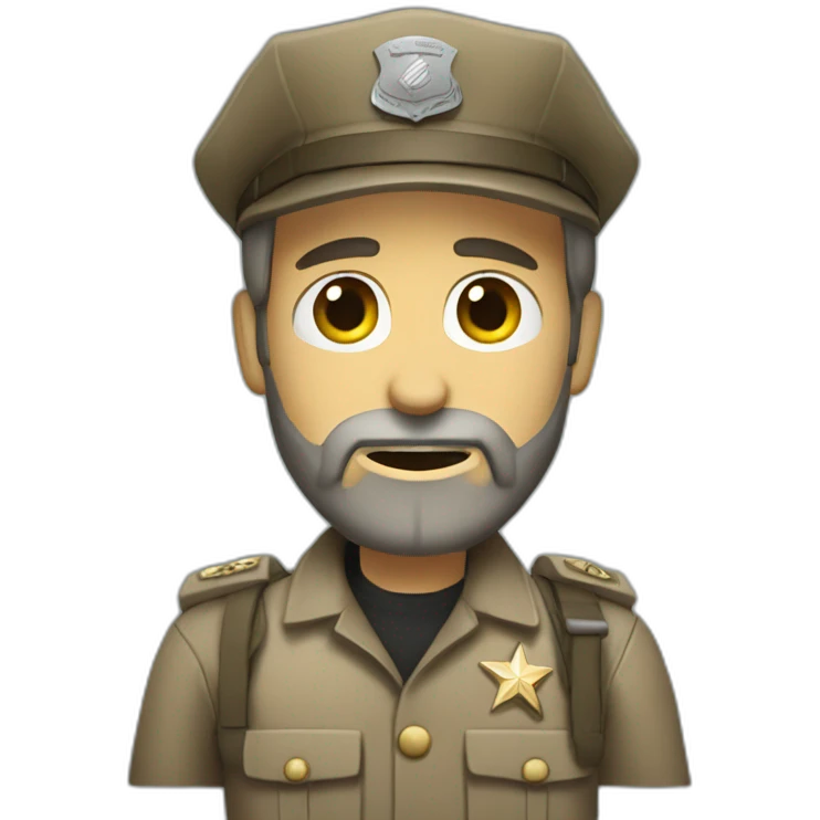 Rick grimes in military suit emoji